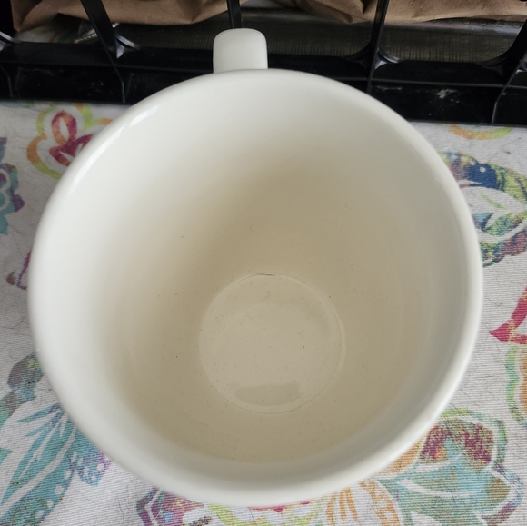 Rae Dunn White Ceramic Mug with "On Dasher" Reindeer Design - Picture 4 of 7